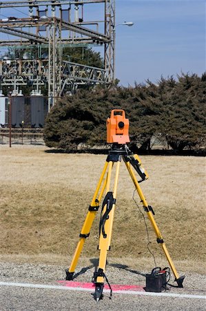 simsearch:400-04710606,k - Surveying electric compound - spring land surveying. Stock Photo - Budget Royalty-Free & Subscription, Code: 400-05245382