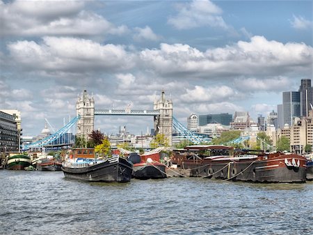 simsearch:400-04323461,k - Tower Bridge on River Thames, London, UK - high dynamic range HDR Stock Photo - Budget Royalty-Free & Subscription, Code: 400-05245594