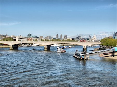 simsearch:400-04323461,k - Panoramic view of River Thames, London, UK - high dynamic range HDR Stock Photo - Budget Royalty-Free & Subscription, Code: 400-05245616