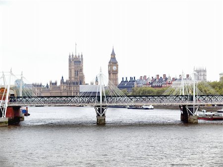 simsearch:400-04323461,k - Panoramic view of River Thames, London, UK - high dynamic range HDR Stock Photo - Budget Royalty-Free & Subscription, Code: 400-05245622