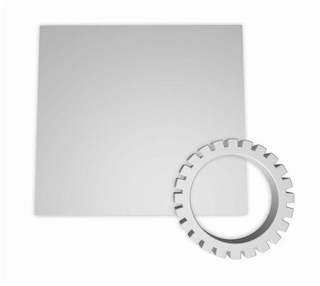 simsearch:400-04670001,k - gear wheel and blank white page on white background - 3d illustration Foto de stock - Super Valor sin royalties y Suscripción, Código: 400-05246336