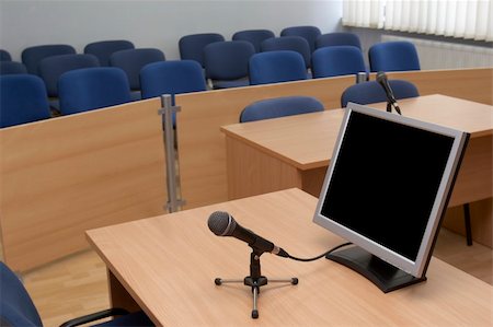 interior view of court room office conference table Stock Photo - Budget Royalty-Free & Subscription, Code: 400-05246594