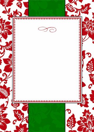 Seamless holiday pattern and decorative frame. Pattern is included as a seamless swatch. Stock Photo - Budget Royalty-Free & Subscription, Code: 400-05246622