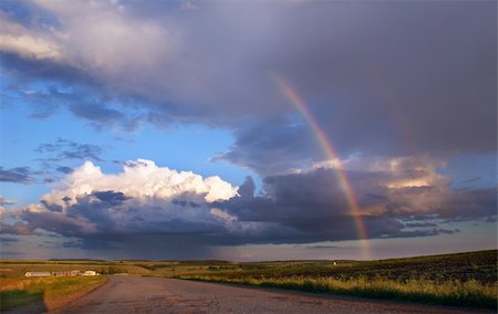 rainbow, road - Beautiful rainbow Stock Photo - Budget Royalty-Free & Subscription, Code: 400-05246715