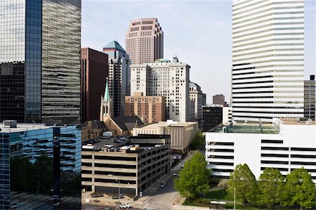 simsearch:400-04228663,k - Buildings in Downtown Cleveland, Ohio. Photographie de stock - Aubaine LD & Abonnement, Code: 400-05246966