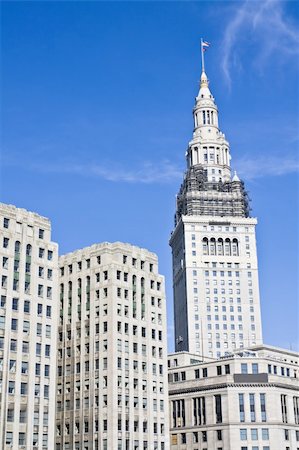 simsearch:400-04228663,k - Architecture of Downtown Cleveland - seen during late autumn. Photographie de stock - Aubaine LD & Abonnement, Code: 400-05246969