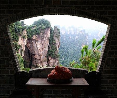 The breathtaking landscape in ZhangJiaJie national park in China Stockbilder - Microstock & Abonnement, Bildnummer: 400-05247320