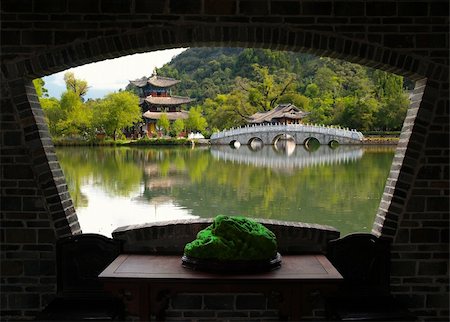 A scenery park in Lijiang China - a famous tourist attraction Stock Photo - Budget Royalty-Free & Subscription, Code: 400-05247431