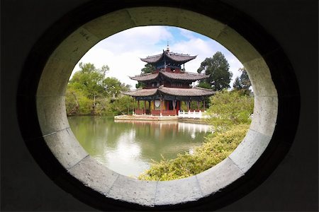 A scenery park in Lijiang China - a famous tourist attraction Stock Photo - Budget Royalty-Free & Subscription, Code: 400-05247447