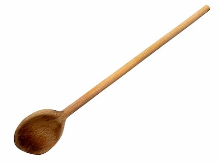 simsearch:400-04755446,k - close up of wooden spoon on white background with clipping path Stock Photo - Budget Royalty-Free & Subscription, Code: 400-05247621