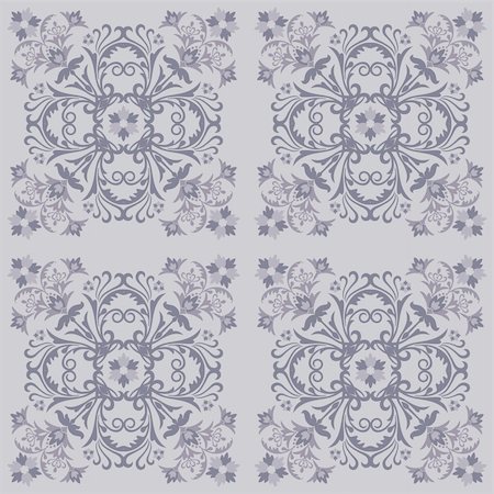 simsearch:400-05231593,k - Seamless floral tile pattern. This image is a vector illustration Foto de stock - Super Valor sin royalties y Suscripción, Código: 400-05247664