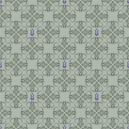 simsearch:400-04757393,k - Seamless green and purple floral wallpaper. This image is a vector illustration Foto de stock - Super Valor sin royalties y Suscripción, Código: 400-05247682