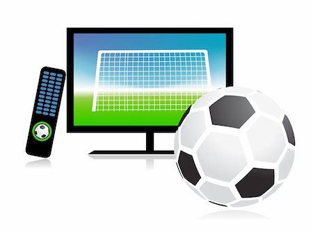 simsearch:400-04325504,k - Football match  on tv sports channel Fotografie stock - Microstock e Abbonamento, Codice: 400-05248483