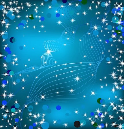 simsearch:400-08411550,k - Blue background with sparkles and star. Vector illustration Stock Photo - Budget Royalty-Free & Subscription, Code: 400-05248680