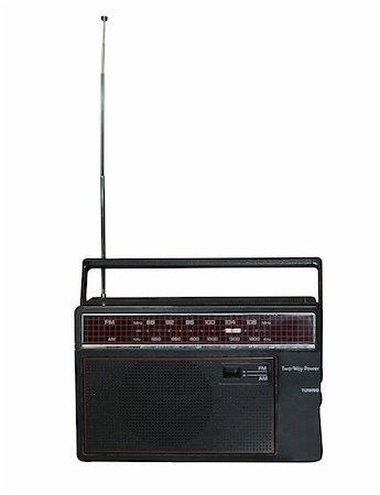 radio old images color - Old Transistor Radio isolated with clipping path Stock Photo - Budget Royalty-Free & Subscription, Code: 400-05249041