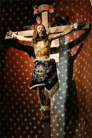 simsearch:400-07272465,k - The Lord of Agony (Cristo de Mayo) in the agustinians friars church,dating 1857. Downtown of Santiago de Chile. Stock Photo - Budget Royalty-Free & Subscription, Code: 400-05249054