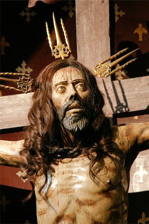 simsearch:400-07272465,k - The Lord of Agony (Cristo de Mayo) in the agustinians friars church,dating 1857. Downtown of Santiago de Chile. Stock Photo - Budget Royalty-Free & Subscription, Code: 400-05249055