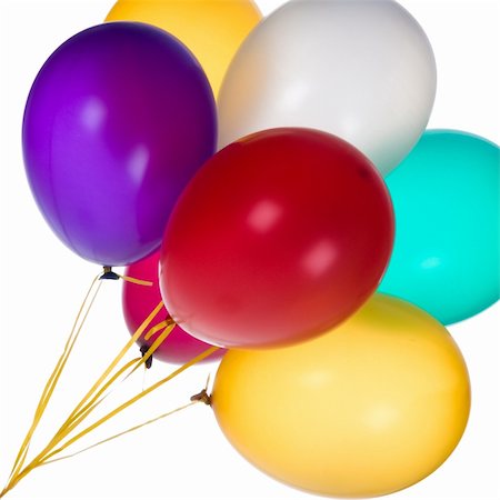 simsearch:400-04713054,k - Bunch of colorful balloons against a white background. Photographie de stock - Aubaine LD & Abonnement, Code: 400-05249211