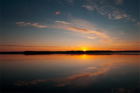 Sunset over Lake - Illinois Stock Photo - Budget Royalty-Free & Subscription, Code: 400-05240777