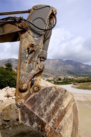 simsearch:400-06171776,k - old red excavator construction Fotografie stock - Microstock e Abbonamento, Codice: 400-05240850