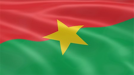 Burkinabé flag in the wind. Part of a series. Stock Photo - Budget Royalty-Free & Subscription, Code: 400-05240967