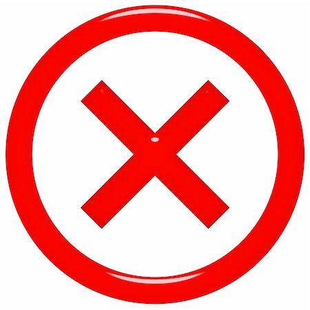 3d rejected or rated X sign isolated in white Stock Photo - Budget Royalty-Free & Subscription, Code: 400-05241059