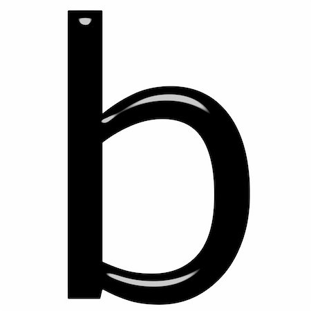 3d letter b isolated in white Photographie de stock - Aubaine LD & Abonnement, Code: 400-05241258
