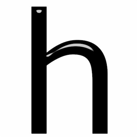 3d letter h isolated in white Stock Photo - Budget Royalty-Free & Subscription, Code: 400-05241264