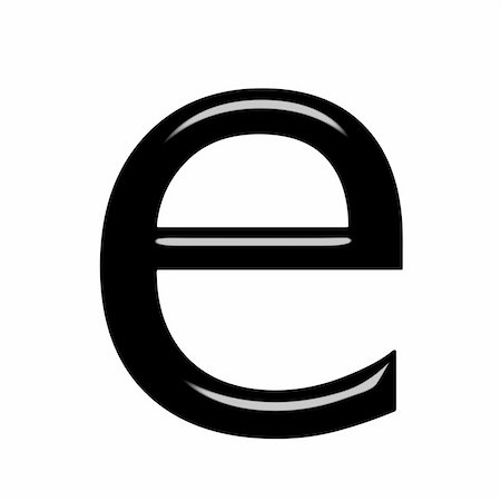 3d letter e isolated in white Photographie de stock - Aubaine LD & Abonnement, Code: 400-05241261