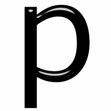 p - 3d letter p isolated in white Stock Photo - Budget Royalty-Free & Subscription, Code: 400-05241272