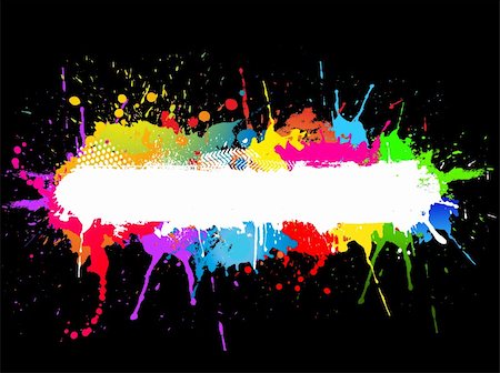 simsearch:400-04075629,k - Grunge background with colourful paint splats Stock Photo - Budget Royalty-Free & Subscription, Code: 400-05241401