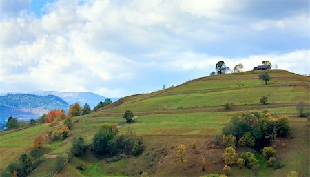simsearch:400-05730584,k - beautiful autumn mountain and house on top (Carpathian. Ukraine) Stock Photo - Budget Royalty-Free & Subscription, Code: 400-05241704