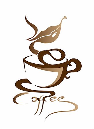 Coffee sign with smile Stock Photo - Budget Royalty-Free & Subscription, Code: 400-05241927