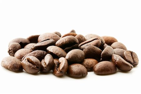 some coffe beans on white background Stock Photo - Budget Royalty-Free & Subscription, Code: 400-05242013