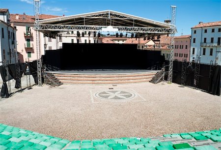 Exterior old amphitheater seats from a little town in Italy Stock Photo - Budget Royalty-Free & Subscription, Code: 400-05242029