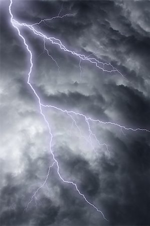 The lighting in dark stormy clouds Stock Photo - Budget Royalty-Free & Subscription, Code: 400-05242442
