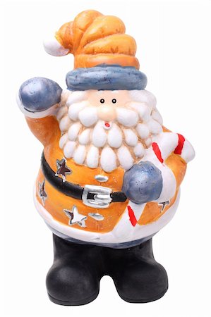 simsearch:400-04959550,k - Santa Claus isolated on white background Foto de stock - Royalty-Free Super Valor e Assinatura, Número: 400-05242517