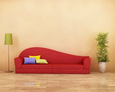 simsearch:400-07981410,k - 3D Rendering of modern blue sofa Stock Photo - Budget Royalty-Free & Subscription, Code: 400-05242711