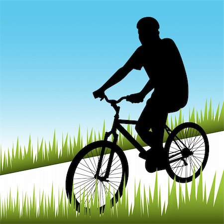 simsearch:400-08014032,k - An image of a man riding a bicycle. Foto de stock - Super Valor sin royalties y Suscripción, Código: 400-05242735