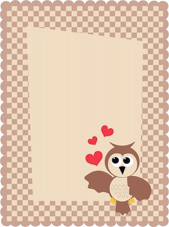 simsearch:400-04815752,k - card with owl and hearts Stock Photo - Budget Royalty-Free & Subscription, Code: 400-05242900