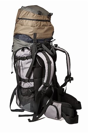 dimol (artist) - Trekking backpack (rucksack) isolated on white background Stock Photo - Budget Royalty-Free & Subscription, Code: 400-05243673