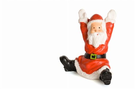 Santa Claus figurine isolated on white background Foto de stock - Super Valor sin royalties y Suscripción, Código: 400-05243771