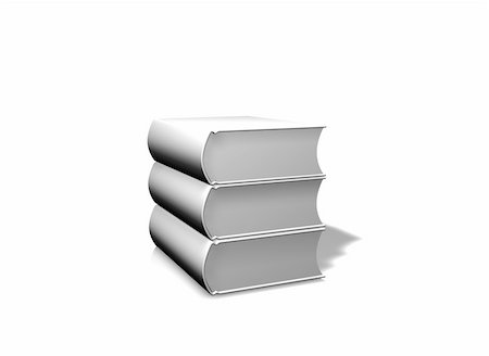 simsearch:400-05254227,k - Pile of white books over white background Photographie de stock - Aubaine LD & Abonnement, Code: 400-05254222