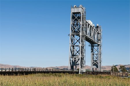 simsearch:400-03977018,k - Brazos railroad drawbridge over the Napa River, Napa, California Stock Photo - Budget Royalty-Free & Subscription, Code: 400-05254599