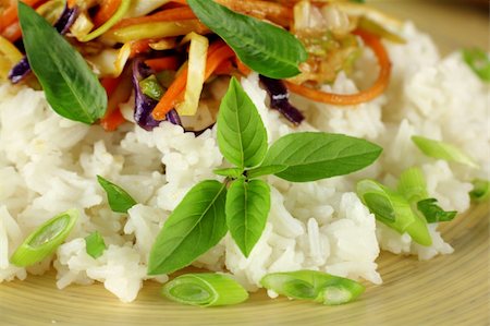 Delicious and aromatic Thai basil with Vietnamese mint with a stir fry. Stock Photo - Budget Royalty-Free & Subscription, Code: 400-05255039