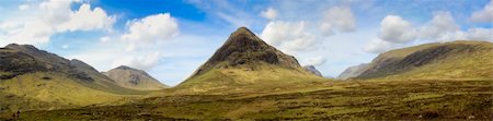 panoramic view of the dramatic glen coe pass in the scottish highlands Foto de stock - Super Valor sin royalties y Suscripción, Código: 400-05255517