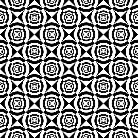 Seamless decorative op art design. Vector art in Adobe illustrator EPS format, compressed in a zip file. The different graphics are all on separate layers so they can easily be moved or edited individually.  The document can be scaled to any size without loss of quality. Photographie de stock - Aubaine LD & Abonnement, Code: 400-05255572