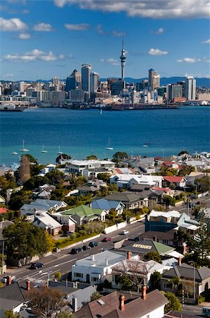 La ville d'Auckland en Nouvelle-Zélande du Mont Victoria. Photographie de stock - Aubaine LD & Abonnement, Code: 400-05255605