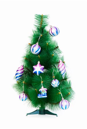 simsearch:400-09095755,k - Christmas tree isolated on the white background Photographie de stock - Aubaine LD & Abonnement, Code: 400-05255804
