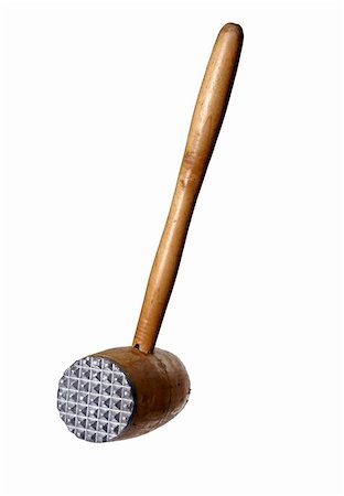 simsearch:400-05247623,k - close up of meat hammer on white background with clipping path Foto de stock - Royalty-Free Super Valor e Assinatura, Número: 400-05255844